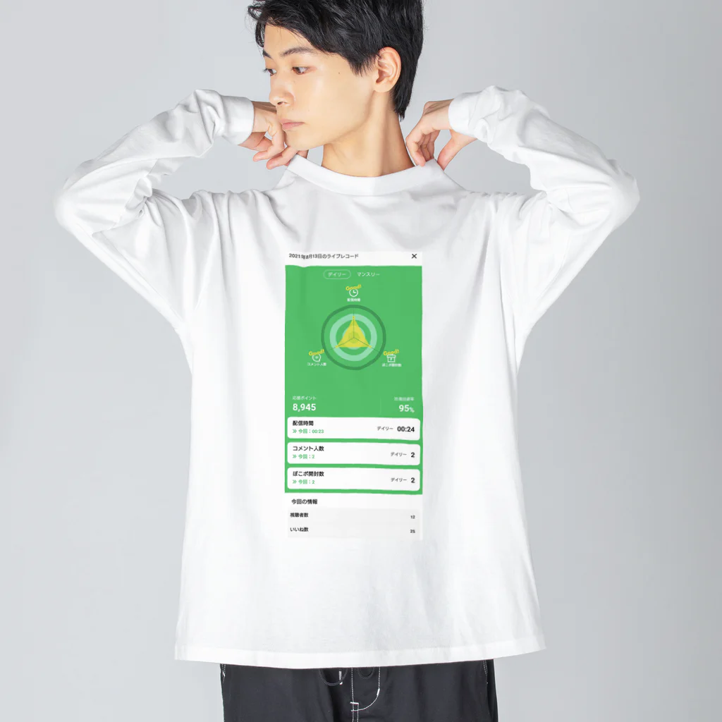 ベース×SUZURIのPocochaデビュー日のライブレコード Big Long Sleeve T-Shirt