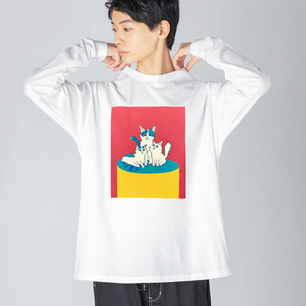 oxygenの猫遊亭一門 Big Long Sleeve T-Shirt