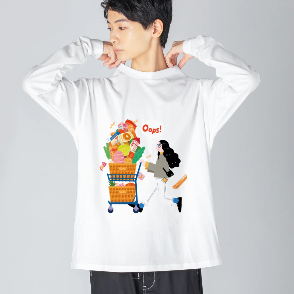 KOUHOKU_GARDENのイラスト(大きめ) ビッグシルエットロングスリーブTシャツ