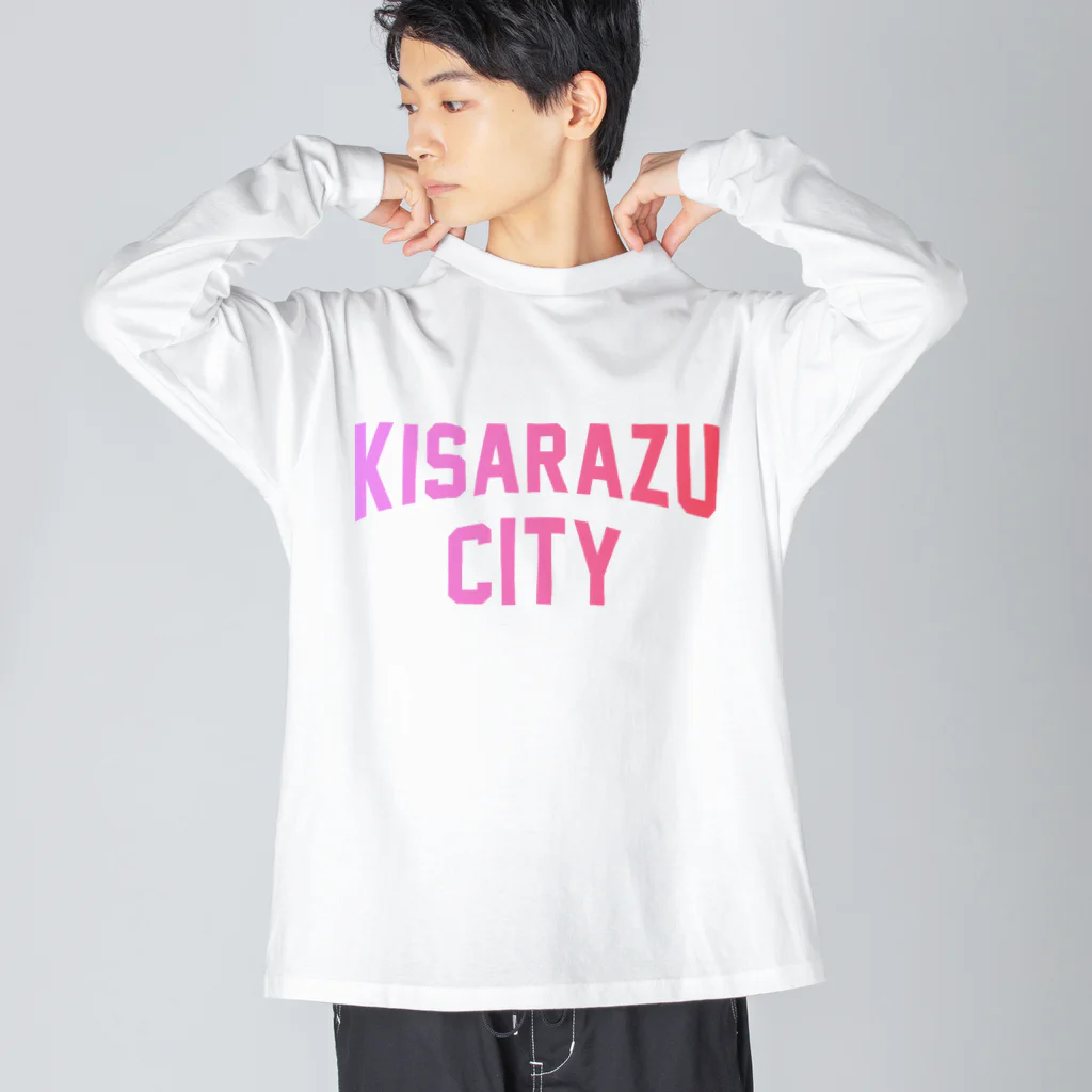 JIMOTOE Wear Local Japanの木更津市 KISARAZU CITY ロゴピンク Big Long Sleeve T-Shirt