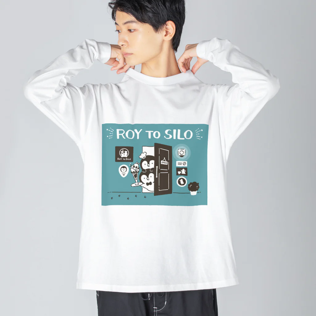 RoytoSilo🐧歌舞伎町 夜パフェ屋のロイトシロ　ひょっこりペンギンさん。カラー Big Long Sleeve T-Shirt