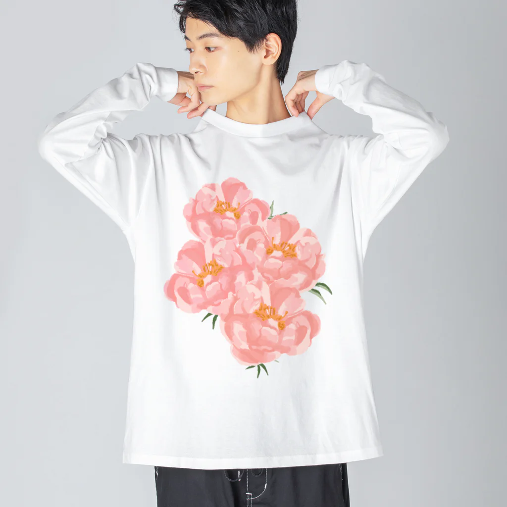 Katie（カチエ）のシャクヤクの花束 Big Long Sleeve T-Shirt