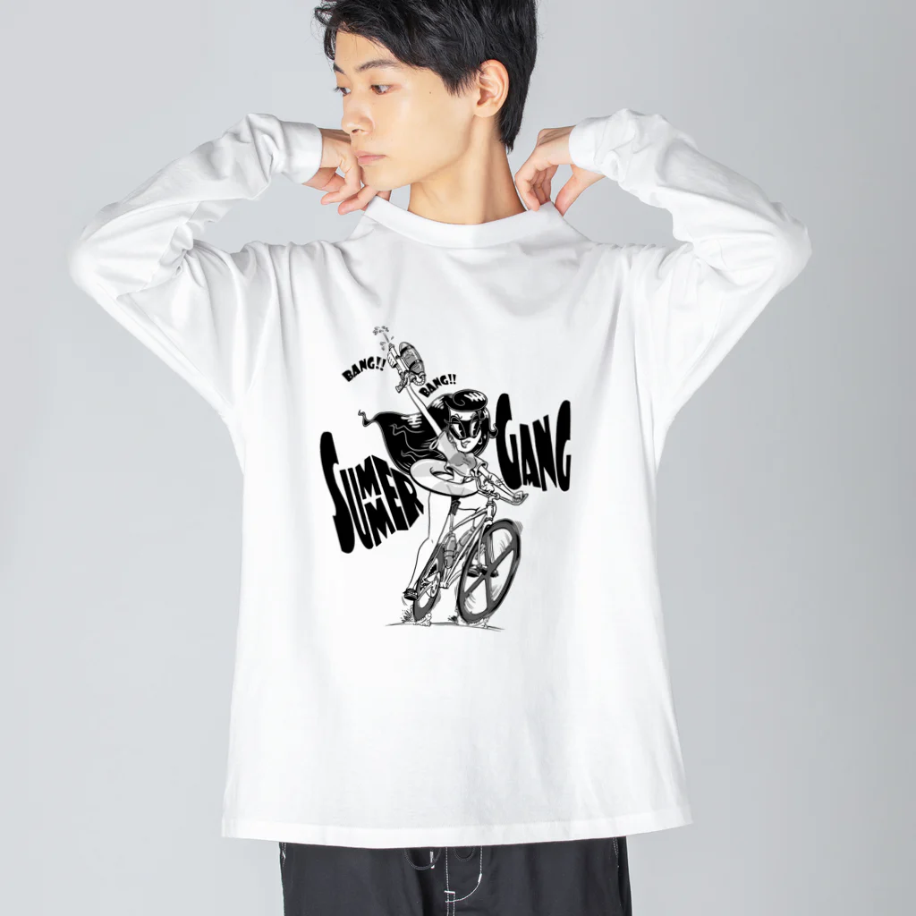 nidan-illustrationの"SUMMER GANG" ビッグシルエットロングスリーブTシャツ