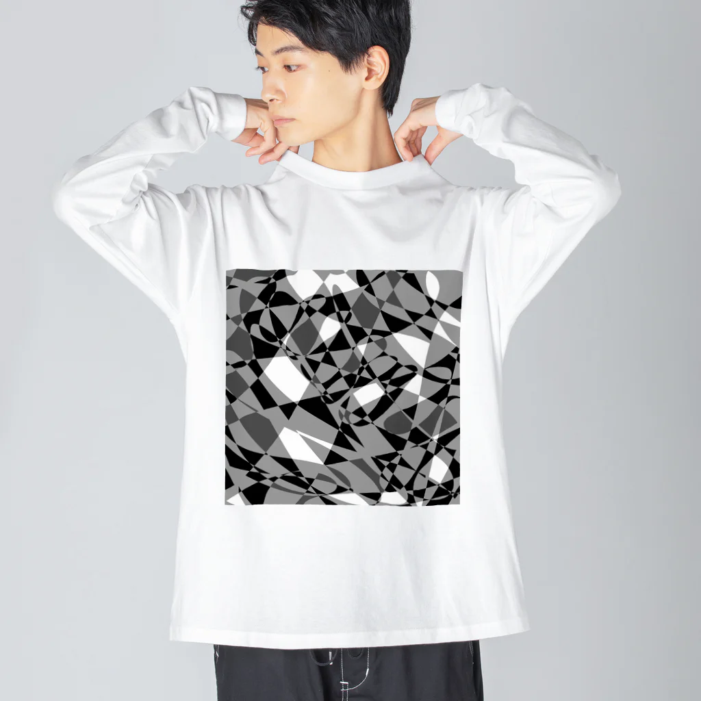 ハヤシ屋のモノクロ自由形-3 Big Long Sleeve T-Shirt