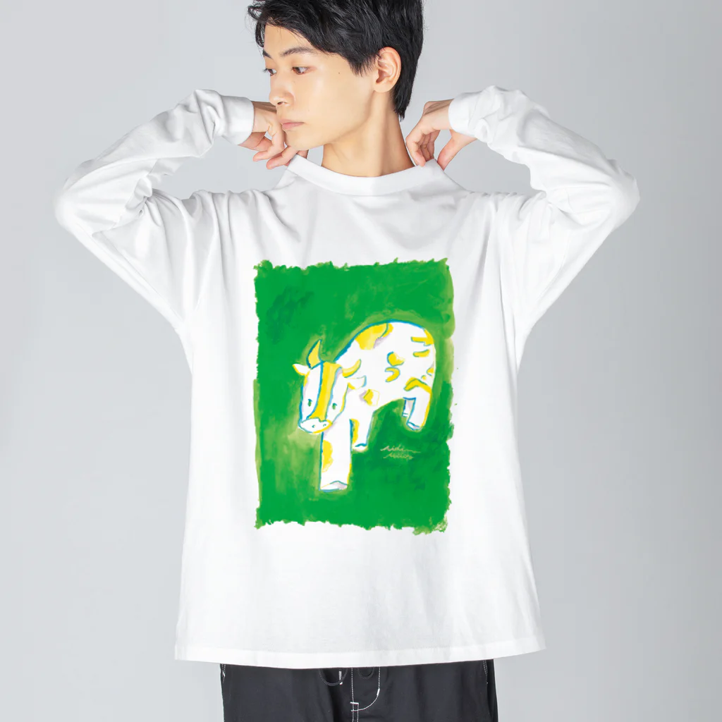 みしま あきひろのkobe ushi san Big Long Sleeve T-Shirt