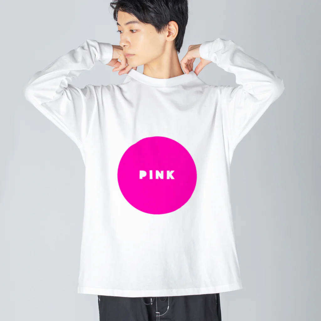PのCIRCLE PINK. Big Long Sleeve T-Shirt