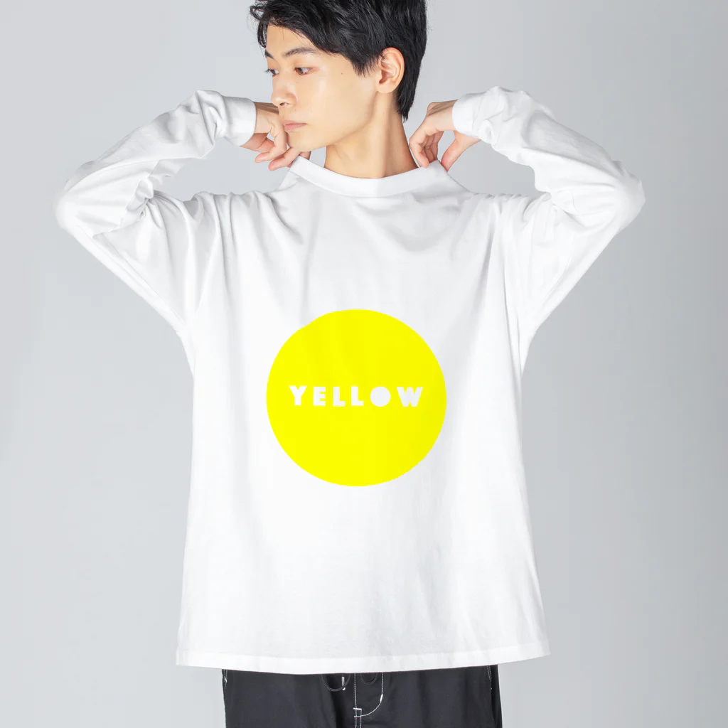 PのCIRCLE YELLOW. Big Long Sleeve T-Shirt