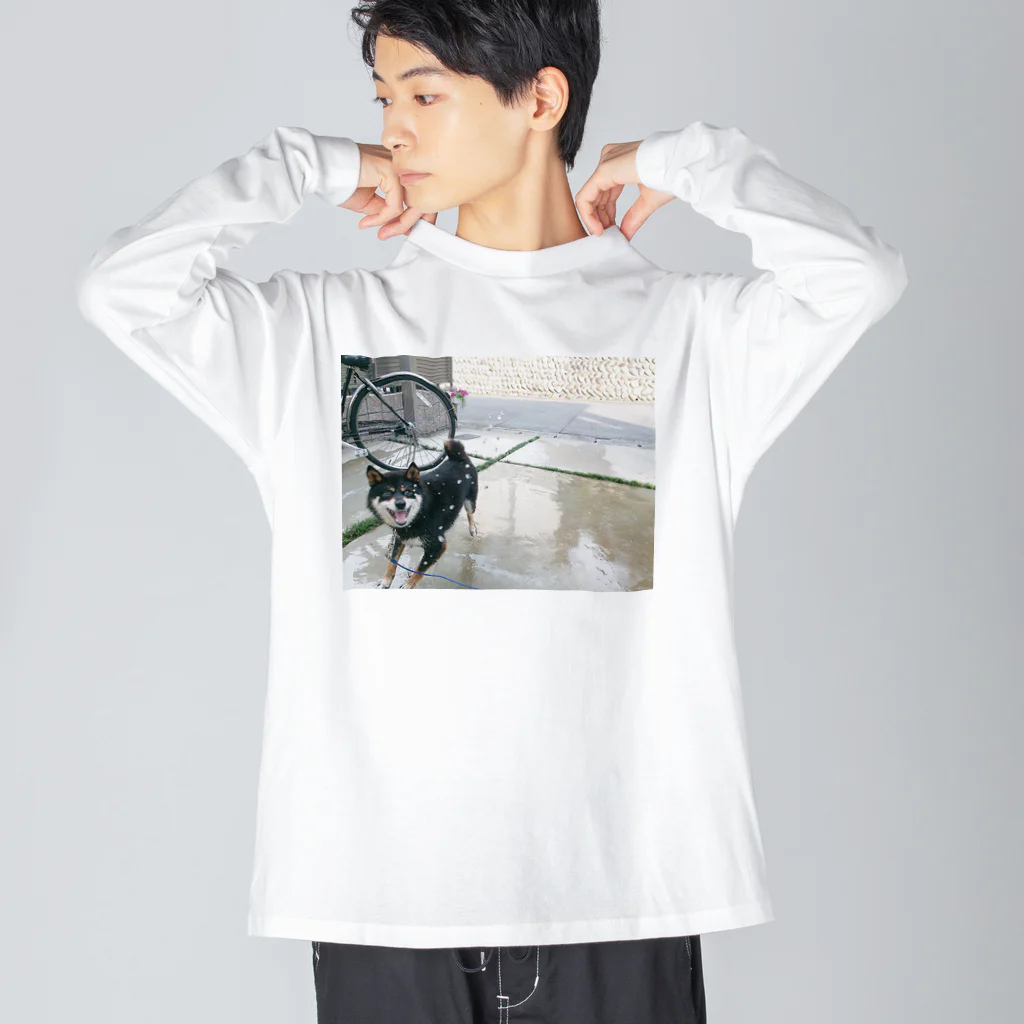 recy_coの水浴びワンワン ビッグシルエットロングスリーブTシャツ