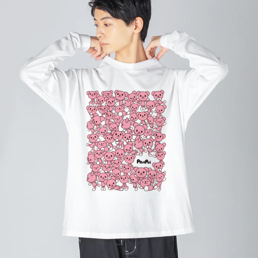 PostPet Official Shopのモモだらけ ビッグシルエットロングスリーブTシャツ