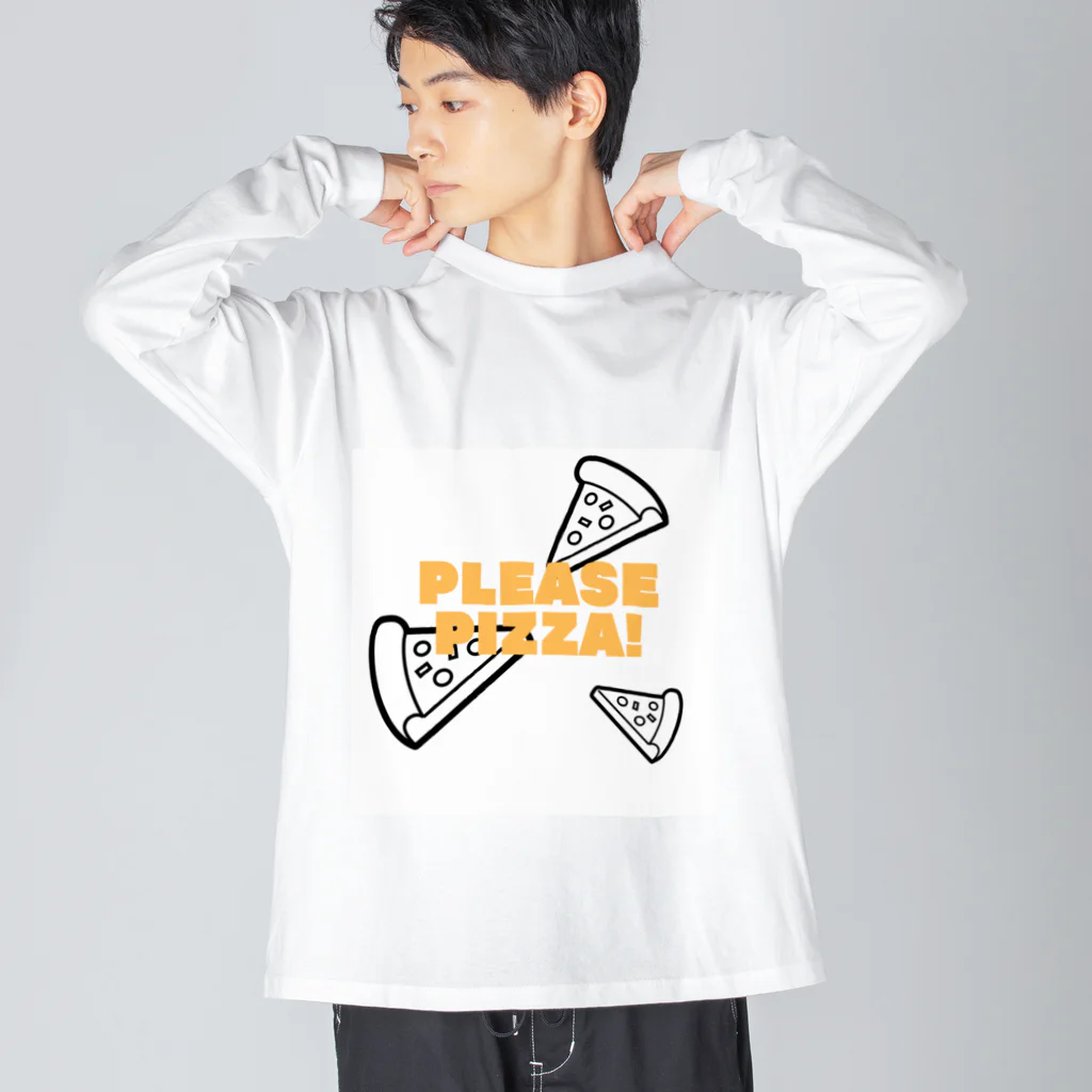 NaoのPLEASEシリーズ「ピッツァ」 ビッグシルエットロングスリーブTシャツ