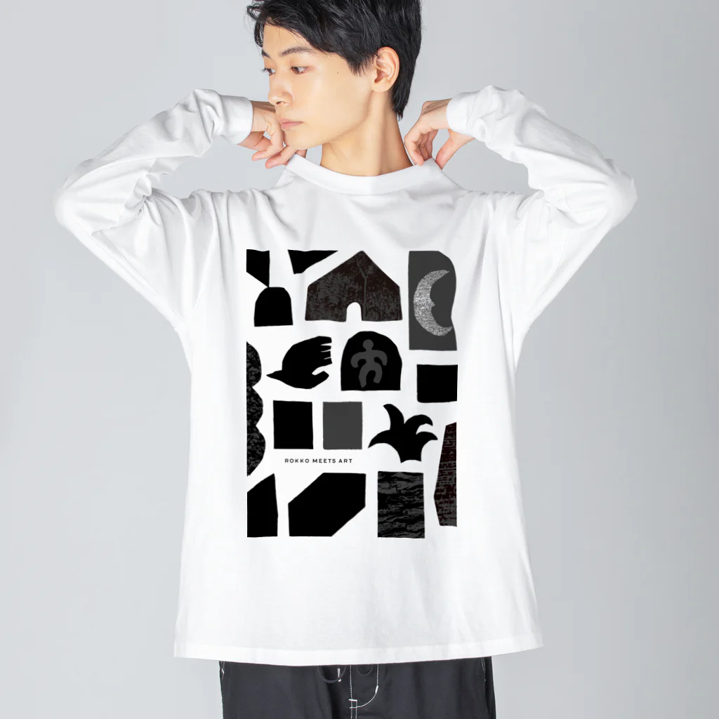 六甲ミーツ・アート芸術散歩2021のBW ver.H/Rokko Meets Art 2021 ビッグシルエットロングスリーブTシャツ