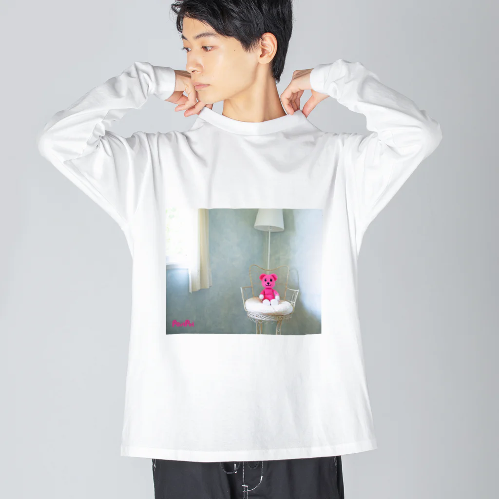 PostPet Official Shopのミニモモ Big Long Sleeve T-Shirt