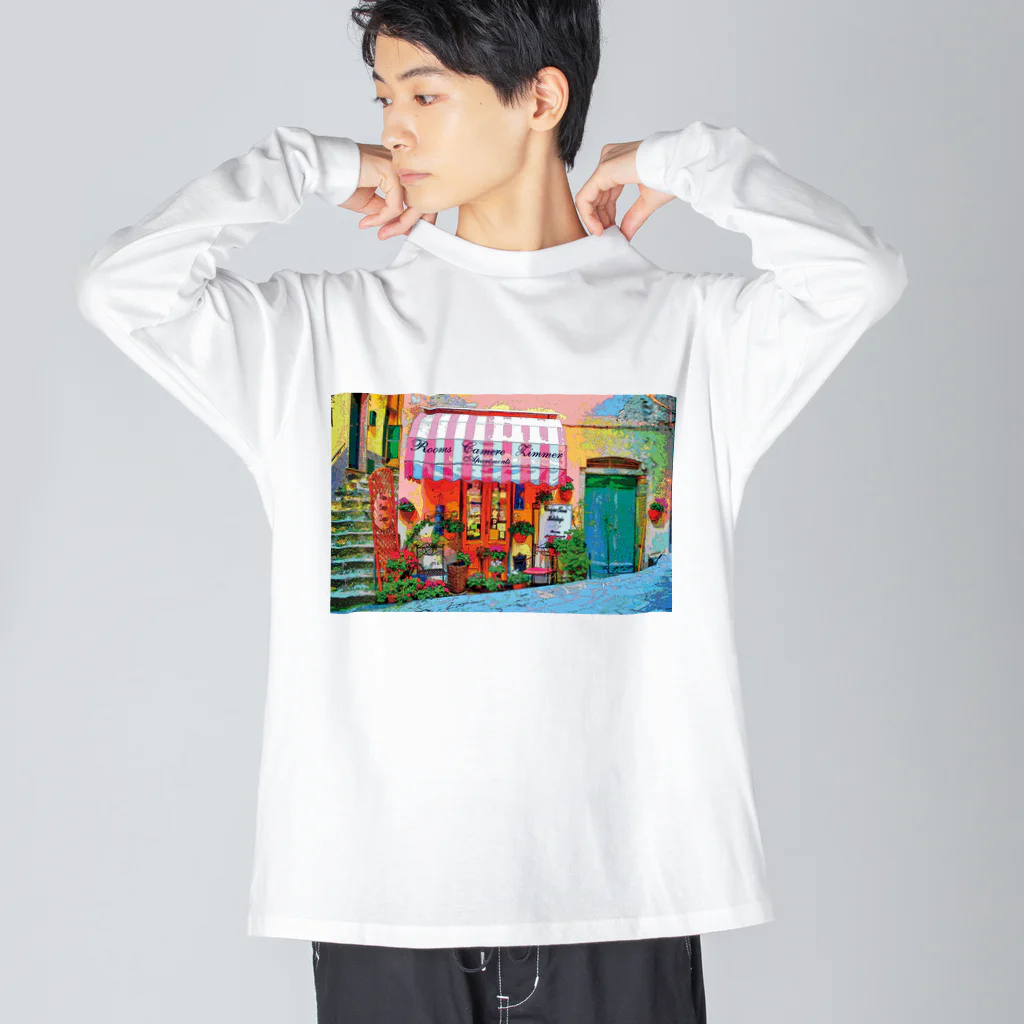 GALLERY misutawoのイタリア チンクエ・テッレの街角 Big Long Sleeve T-Shirt