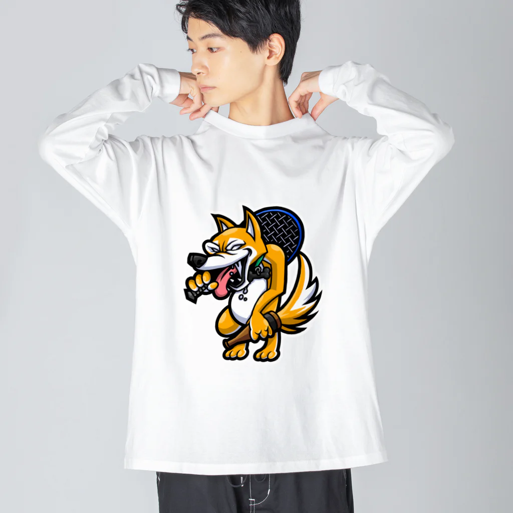 狂犬　尊(タケル)の柴犬TAKERU ビッグシルエットロングスリーブTシャツ