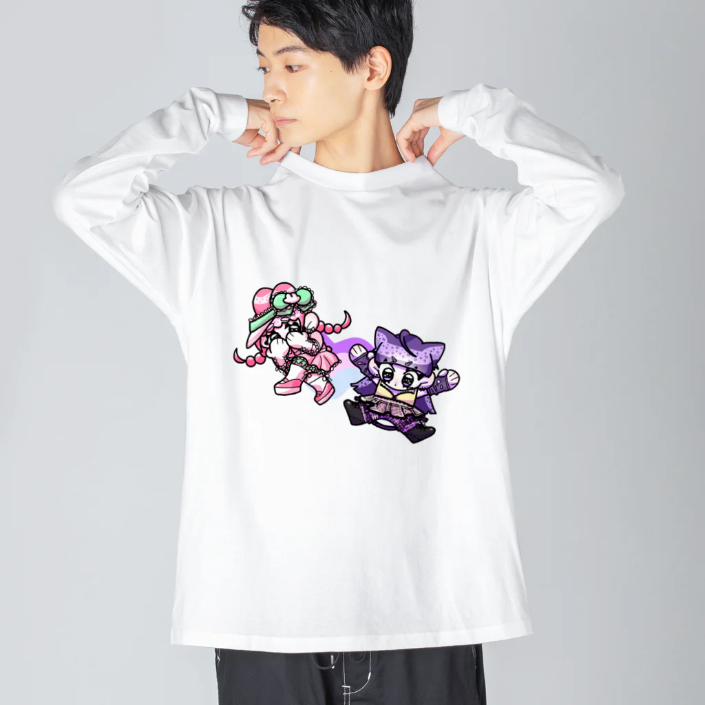 どすこい大胸筋の天才画 Big Long Sleeve T-Shirt