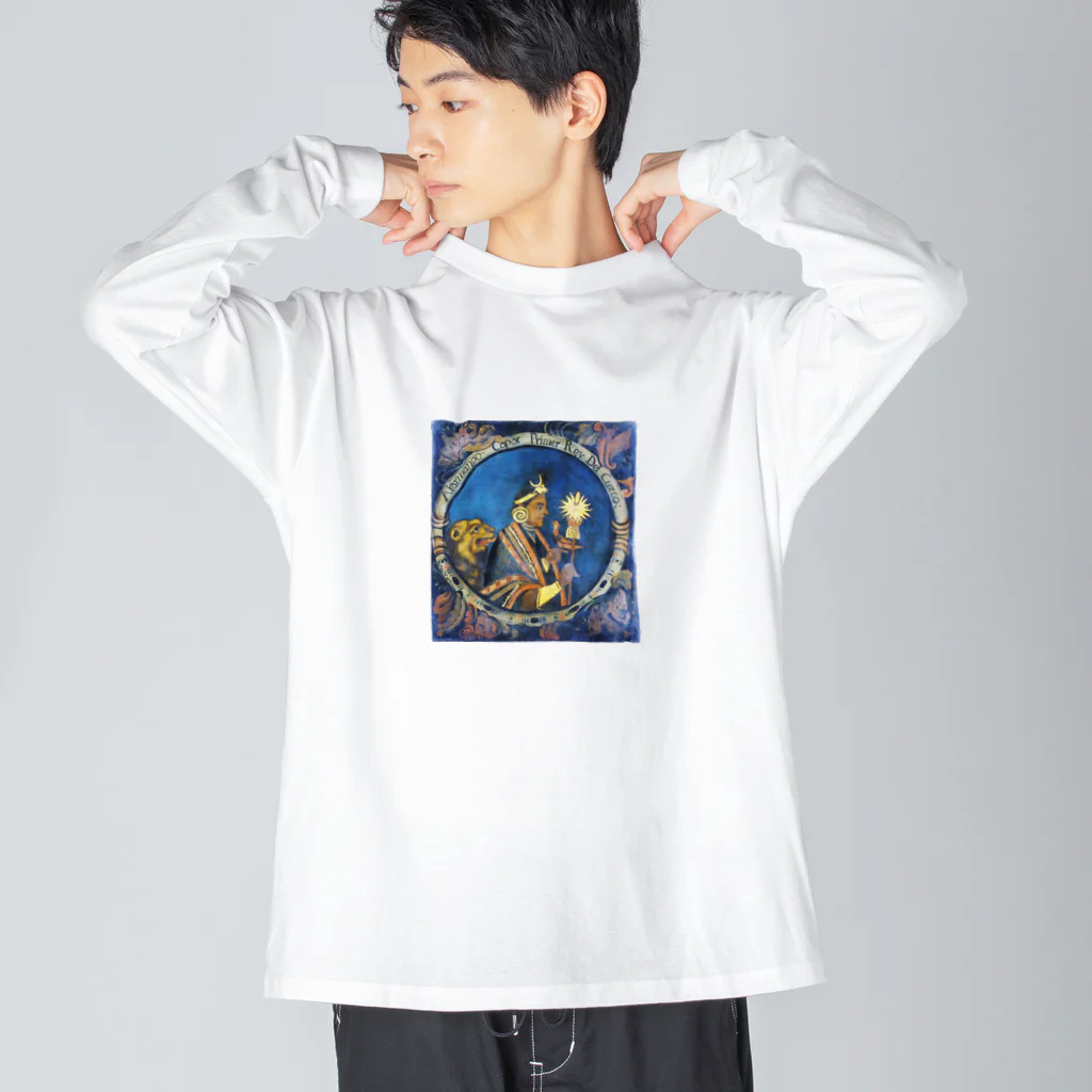 Nursery Rhymes  【アンティークデザインショップ】のマンコ・カパック （インカ帝国皇帝） Big Long Sleeve T-Shirt