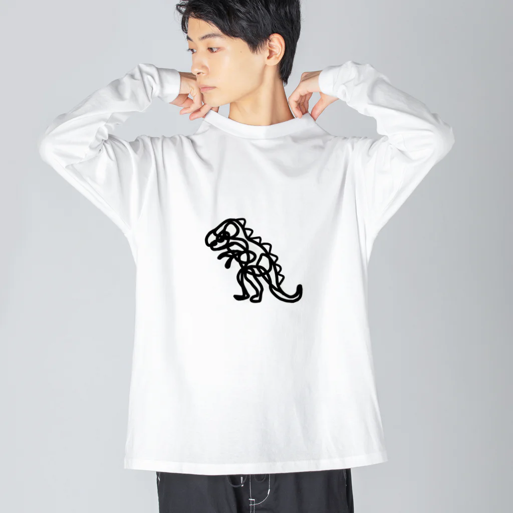 ちゃい🦖のちゃいじゅう君 ビッグシルエットロングスリーブTシャツ