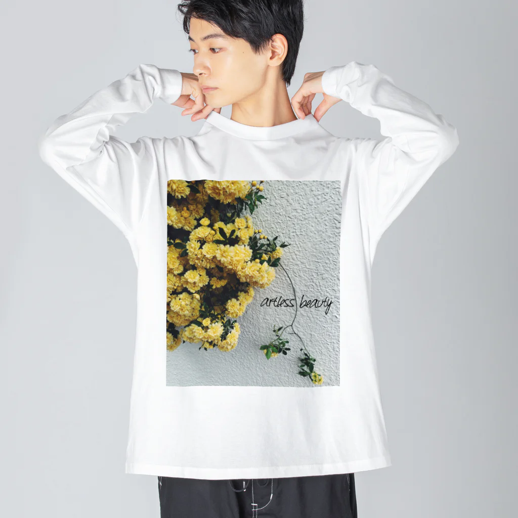 また、明日。のモッコウバラ ビッグシルエットロングスリーブTシャツ