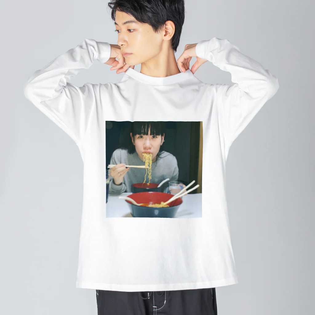 もうだめやのラーメンBABY ビッグシルエットロングスリーブTシャツ