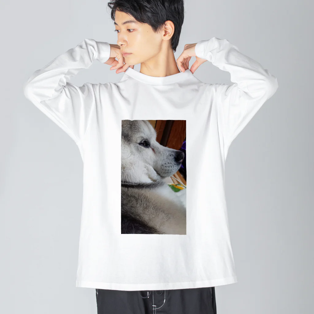 さくらパラダイスのお餅犬 ビッグシルエットロングスリーブTシャツ