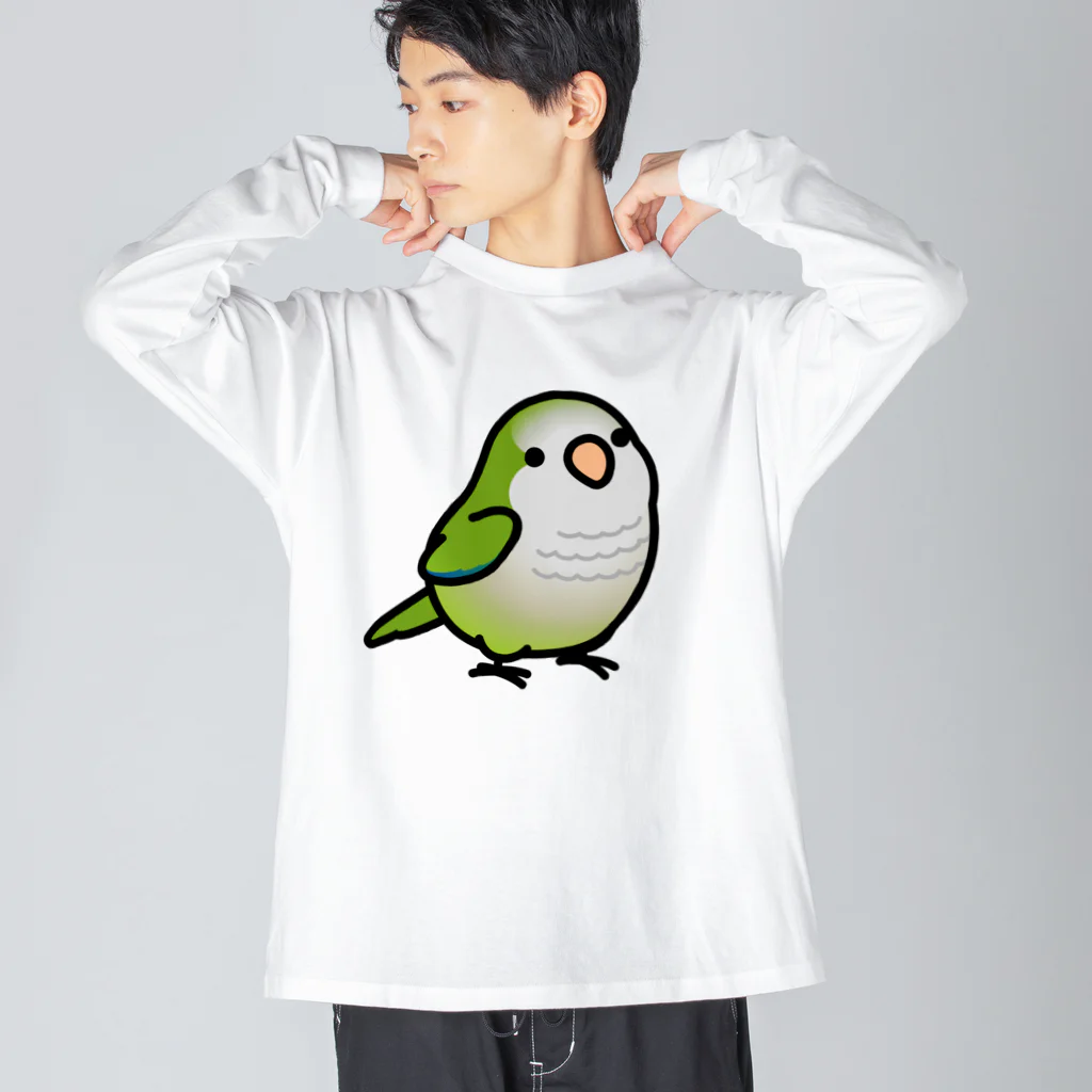 Cody the LovebirdのChubby Bird オキナインコ Big Long Sleeve T-Shirt