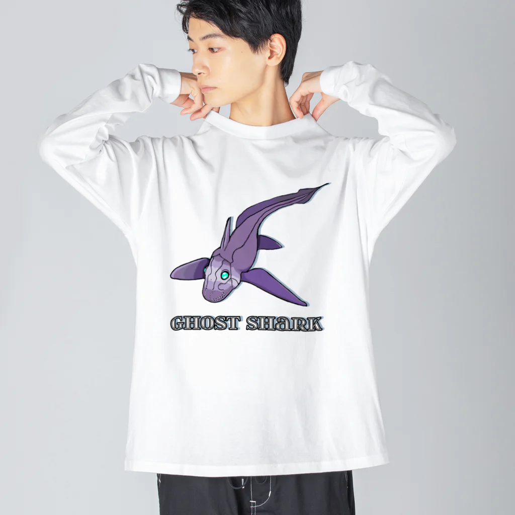 LalaHangeulのGhost Shark Big Long Sleeve T-Shirt