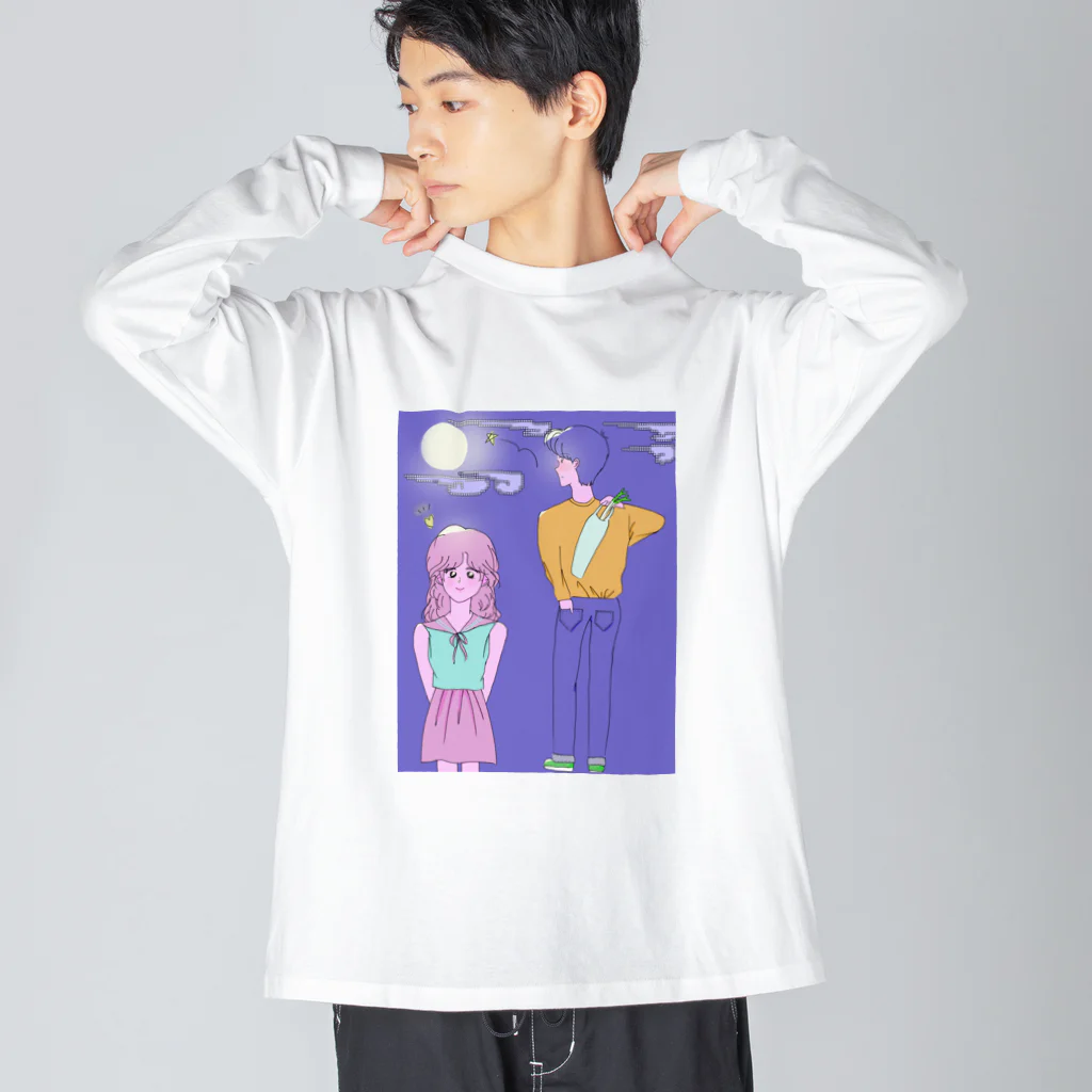 ひよこ工房のシティポップ ビッグシルエットロングスリーブTシャツ