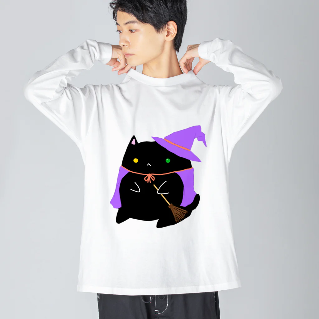 くろねこClochetteの魔女くろねこ Big Long Sleeve T-Shirt