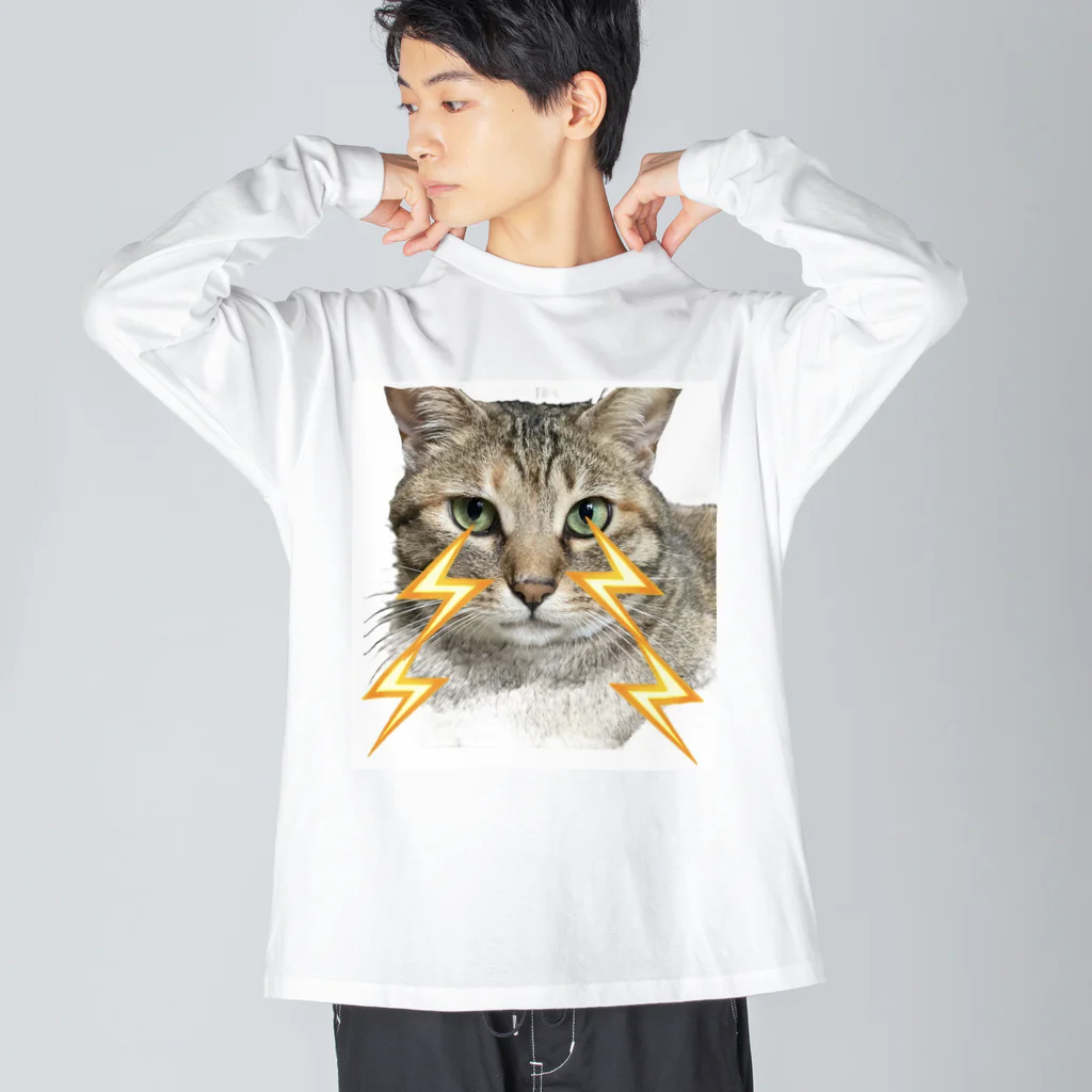 保護猫Dotcham City のThunder　Dotcham ビッグシルエットロングスリーブTシャツ