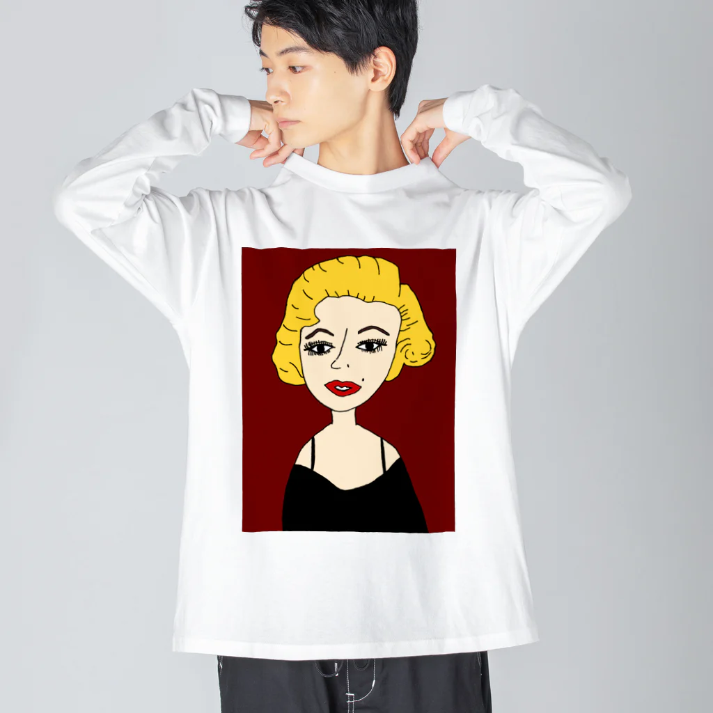 yabai artの女優アート Big Long Sleeve T-Shirt