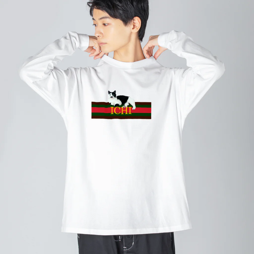 ごまわさびのICHI The Cat Big Long Sleeve T-Shirt