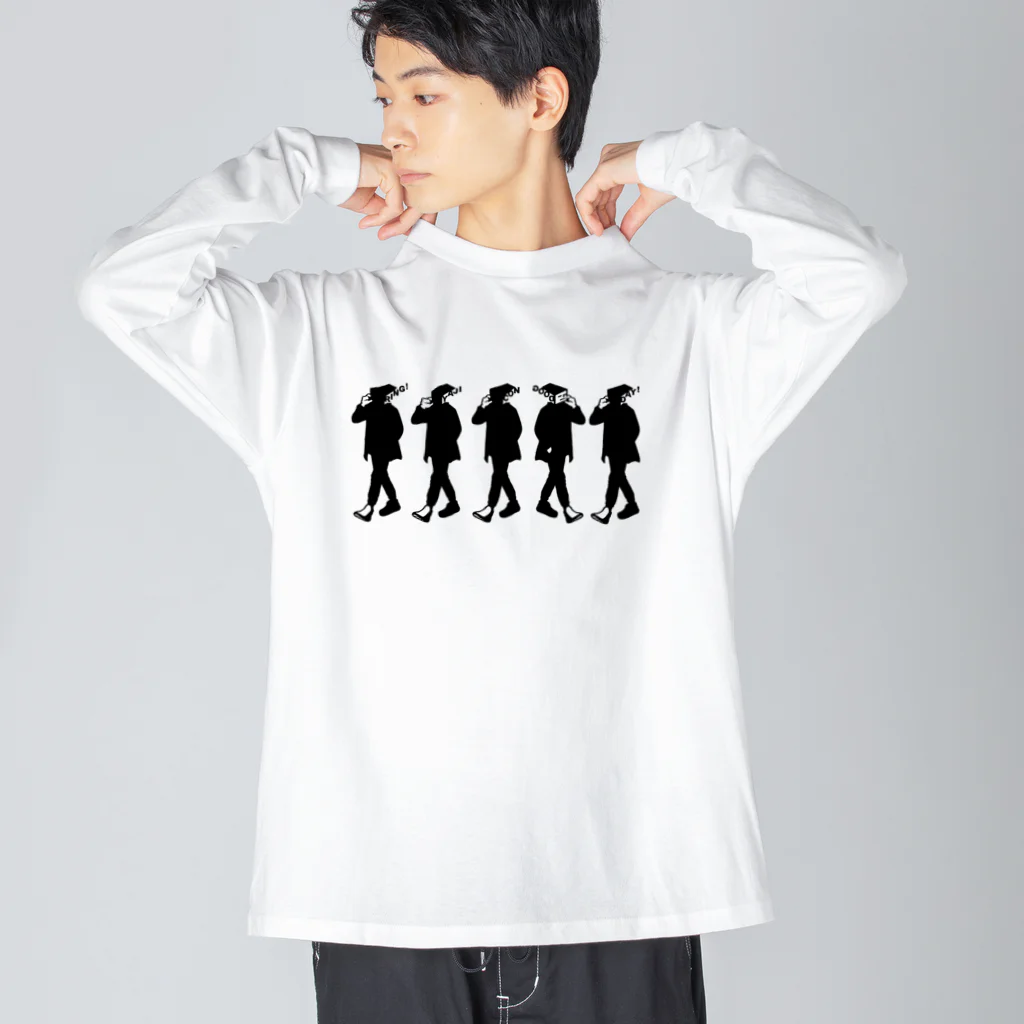 yajicongoodayのLots of Ring!Ring! Big Long Sleeve T-Shirt