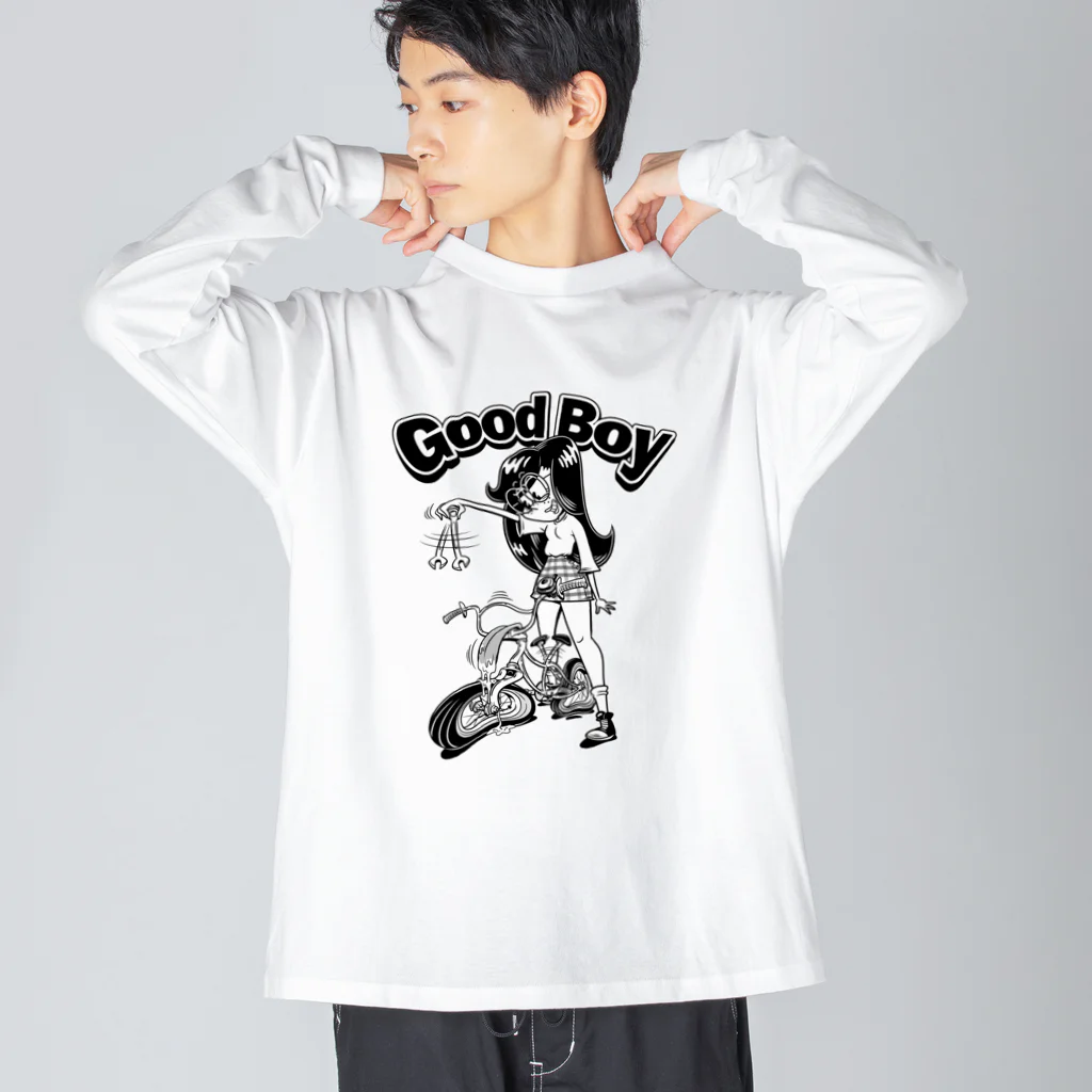 nidan-illustrationの"Good Boy" ビッグシルエットロングスリーブTシャツ