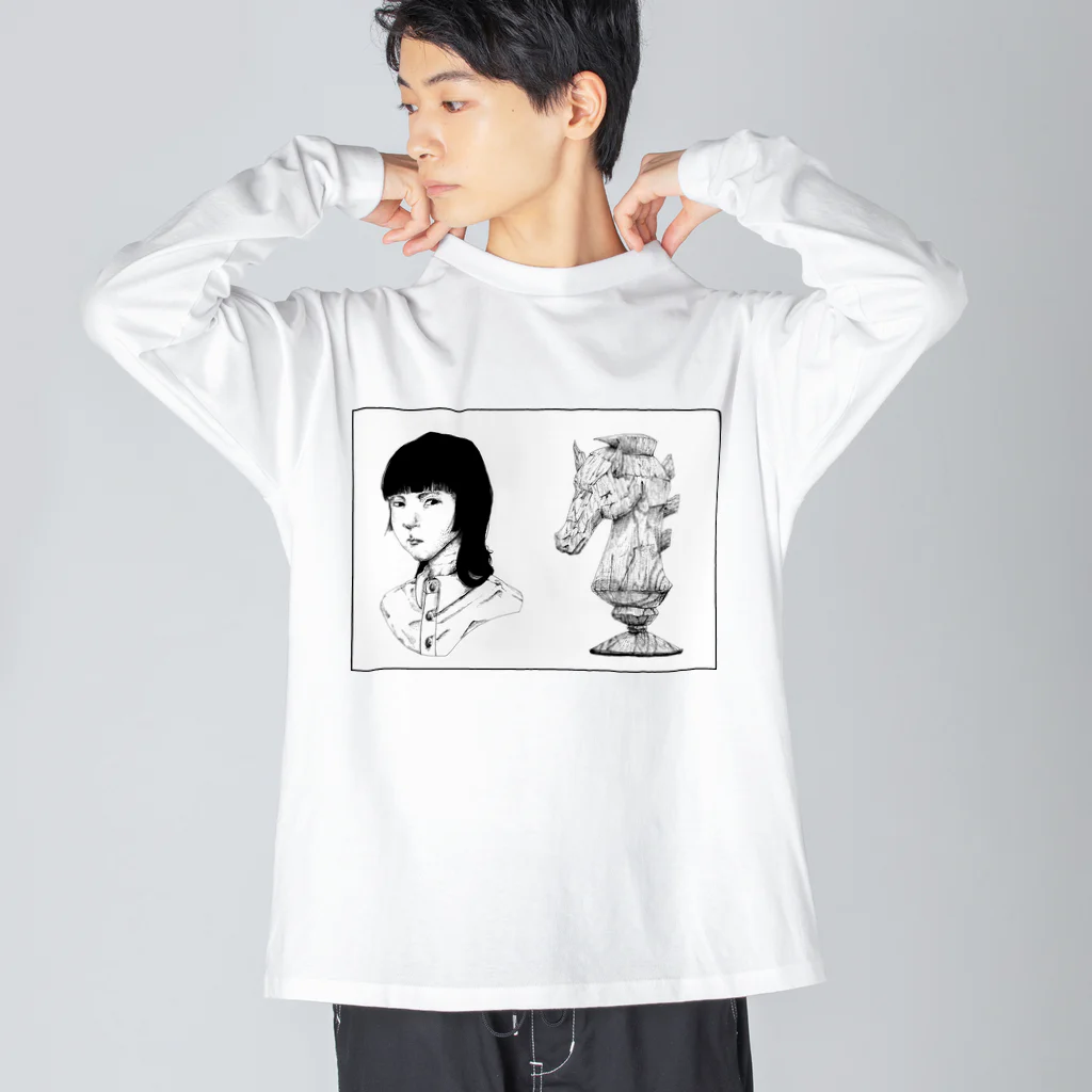 Morinaga_Kinseの年頃の少女、それとナイトの駒 Big Long Sleeve T-Shirt