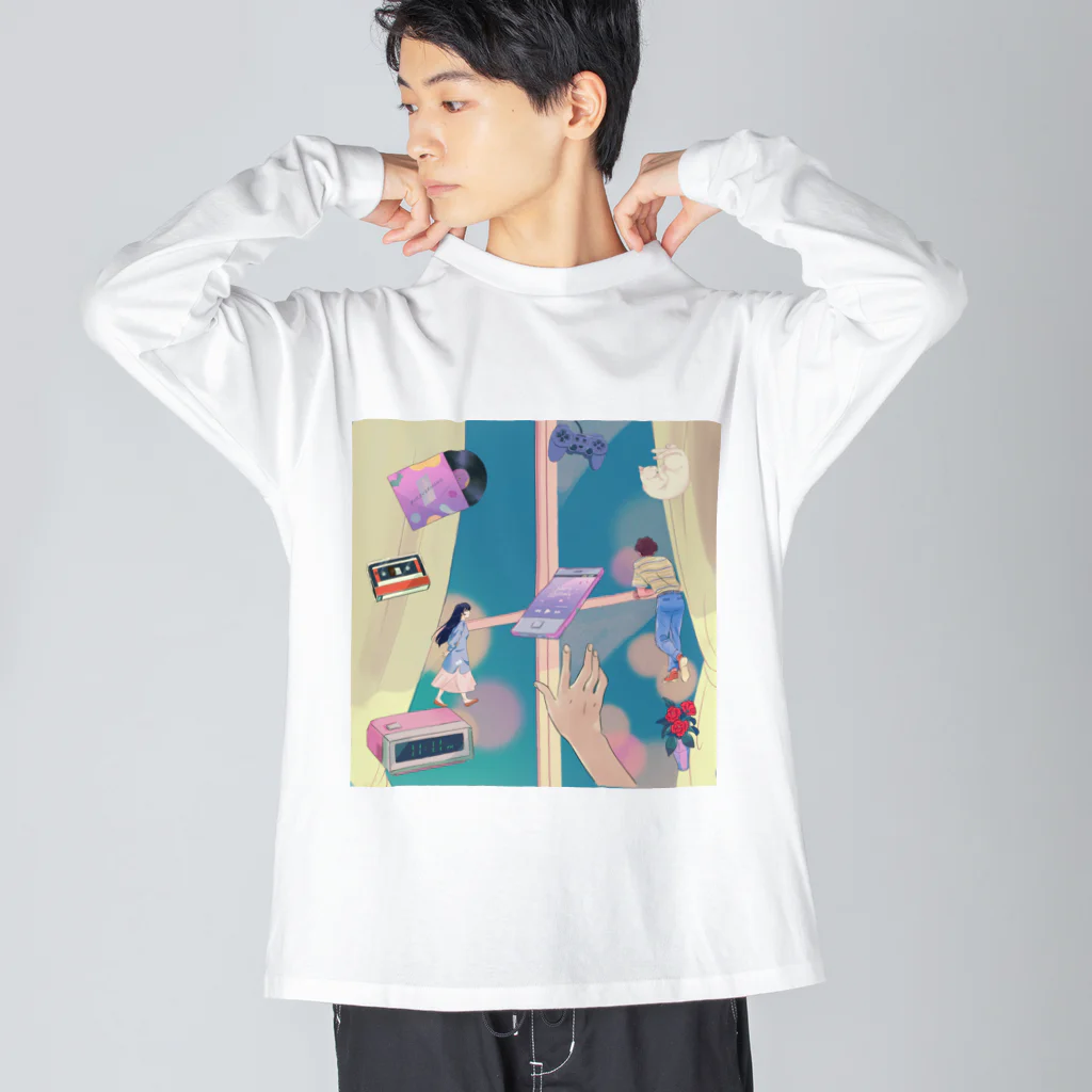 𝙈𝙊𝙈𝙊'𝙨 𝙎𝙝𝙤𝙥のanime #02 ビッグシルエットロングスリーブTシャツ