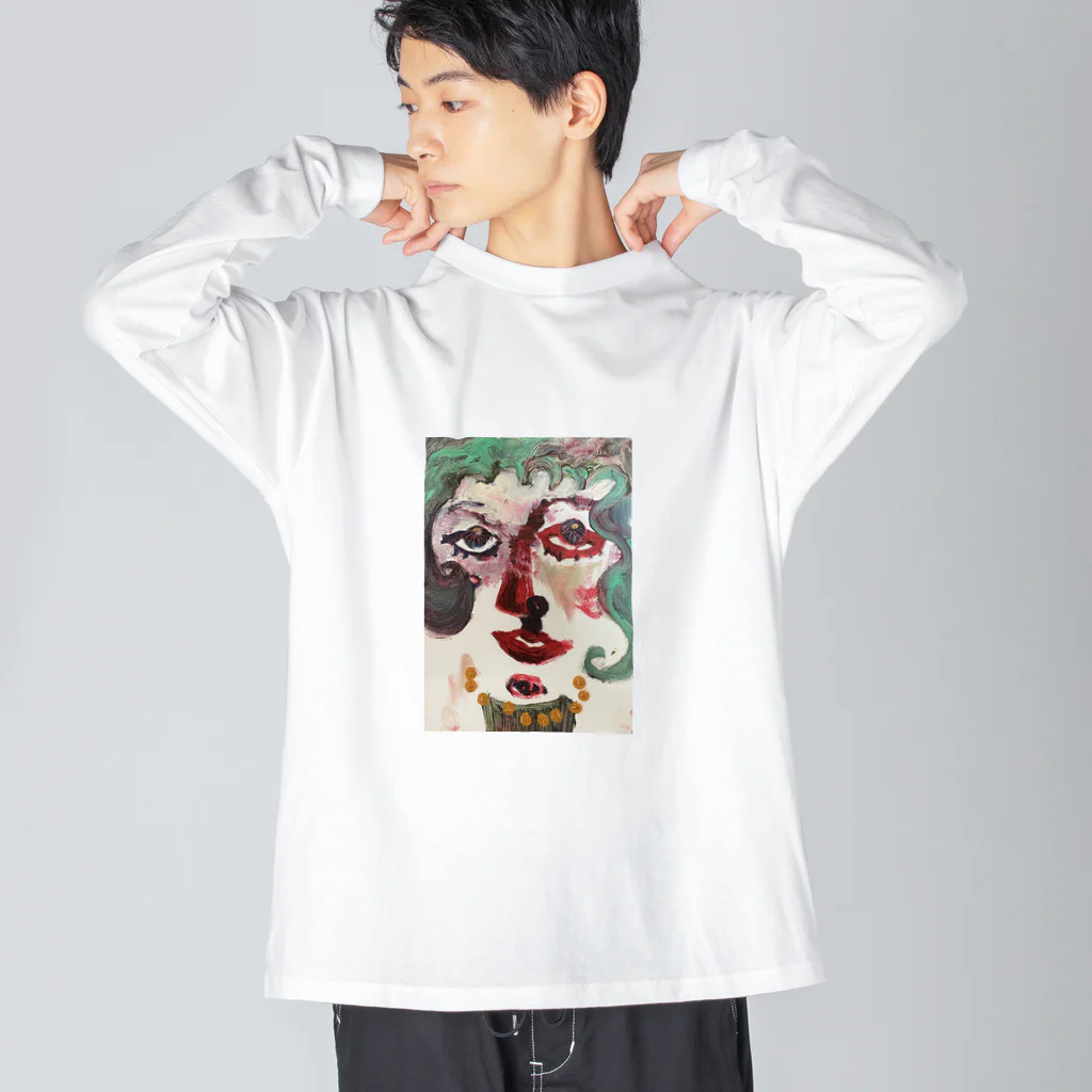 𝐥𝐢𝐬𝐚𝐰𝐚𝐭𝐚𝐧𝐚𝐛𝐞𝐩𝐚𝐢𝐧𝐭𝐢𝐧𝐠𝐬の自画像 Big Long Sleeve T-Shirt