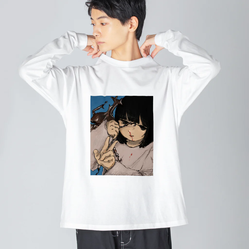 8月の一生友だち(^_^)v Big Long Sleeve T-Shirt