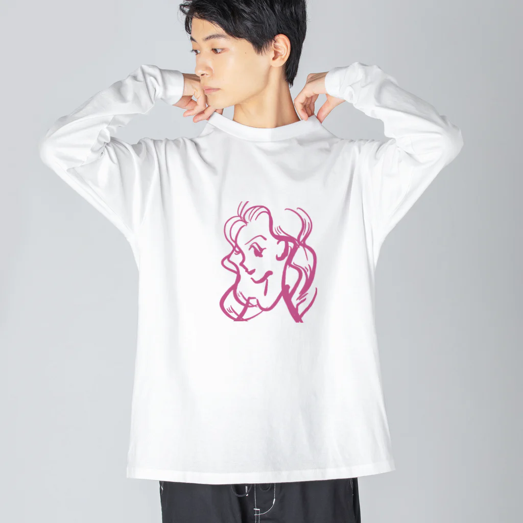 Turtle-tのPink_Girl Big Long Sleeve T-Shirt