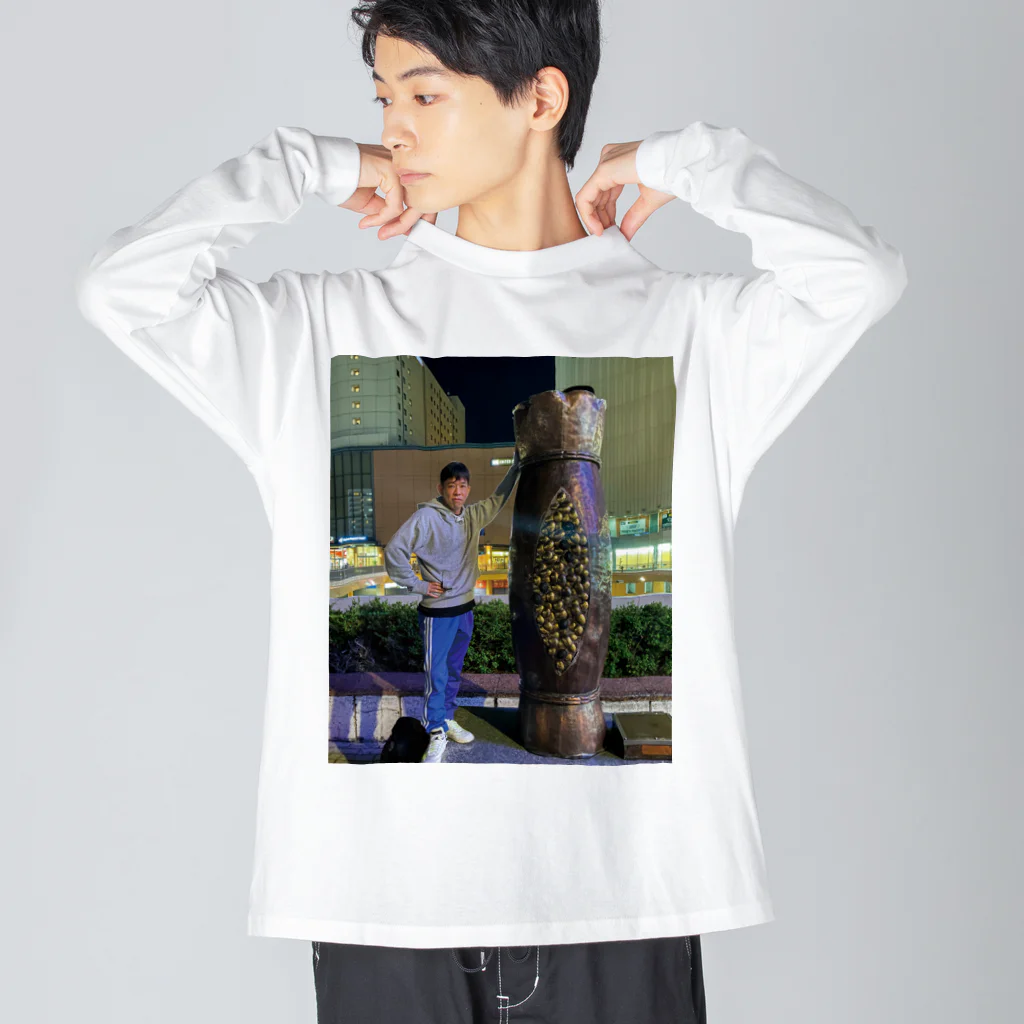 DJ ZET食堂のDJ ZET #オリジナル納豆 ジャケ豆 Big Long Sleeve T-Shirt