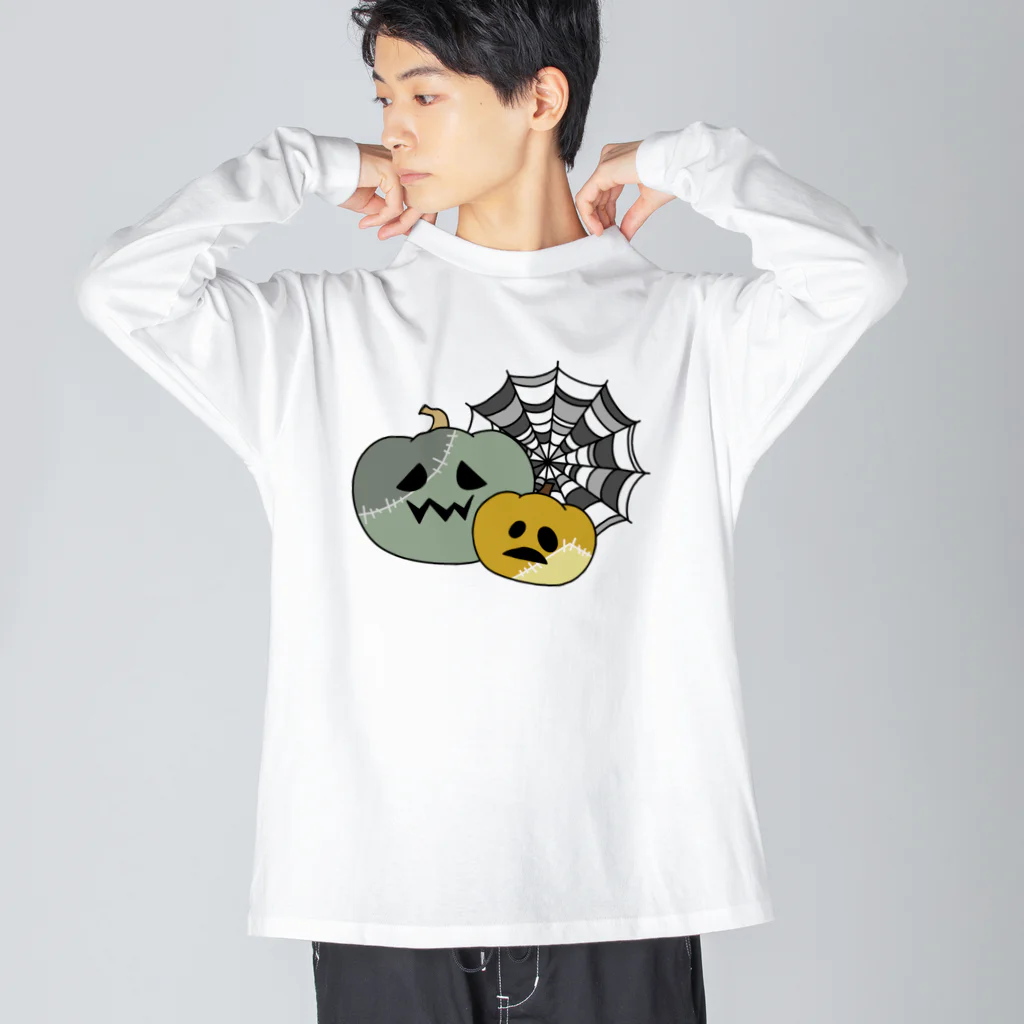 Chotsumaruのゾンビなかぼちゃくん ビッグシルエットロングスリーブTシャツ