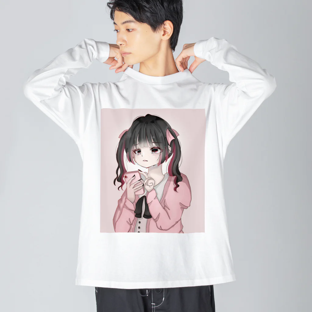 kanapipimaru_oのピンク量産Tシャツ Big Long Sleeve T-Shirt