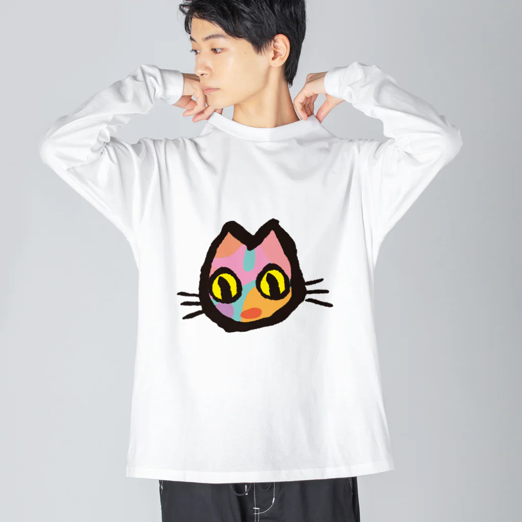 まみおデザインのカラフルニャンコ Big Long Sleeve T-Shirt