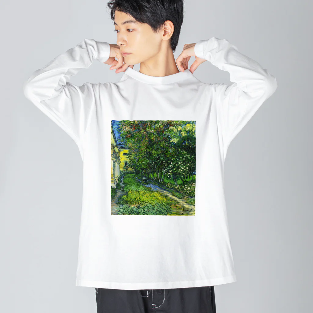 Art Baseのフィンセント・ファン・ゴッホ ≪サン＝レミの療養院の庭≫ 1889年5月 ビッグシルエットロングスリーブTシャツ