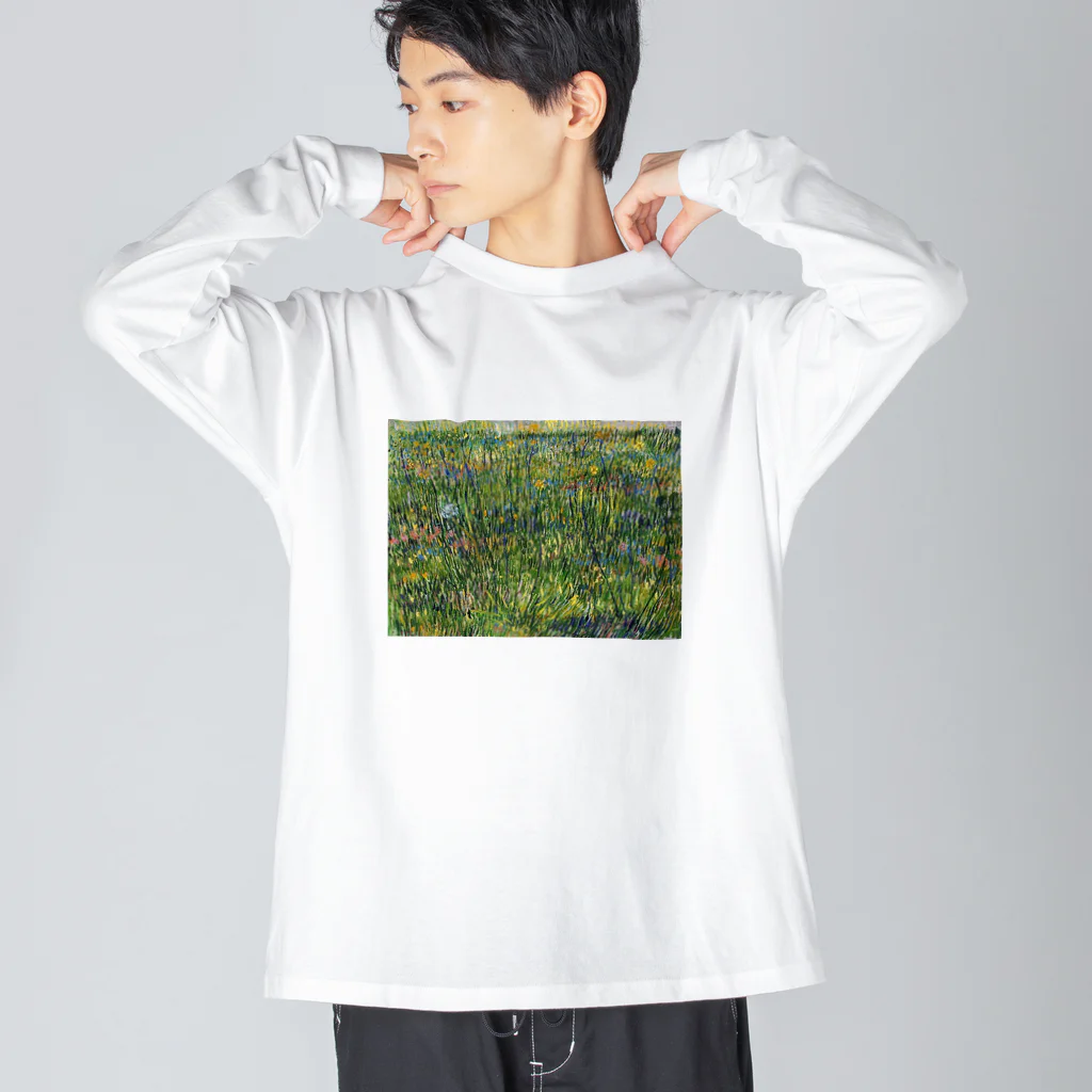 Art Baseのフィンセント・ファン・ゴッホ　《草地》 ビッグシルエットロングスリーブTシャツ