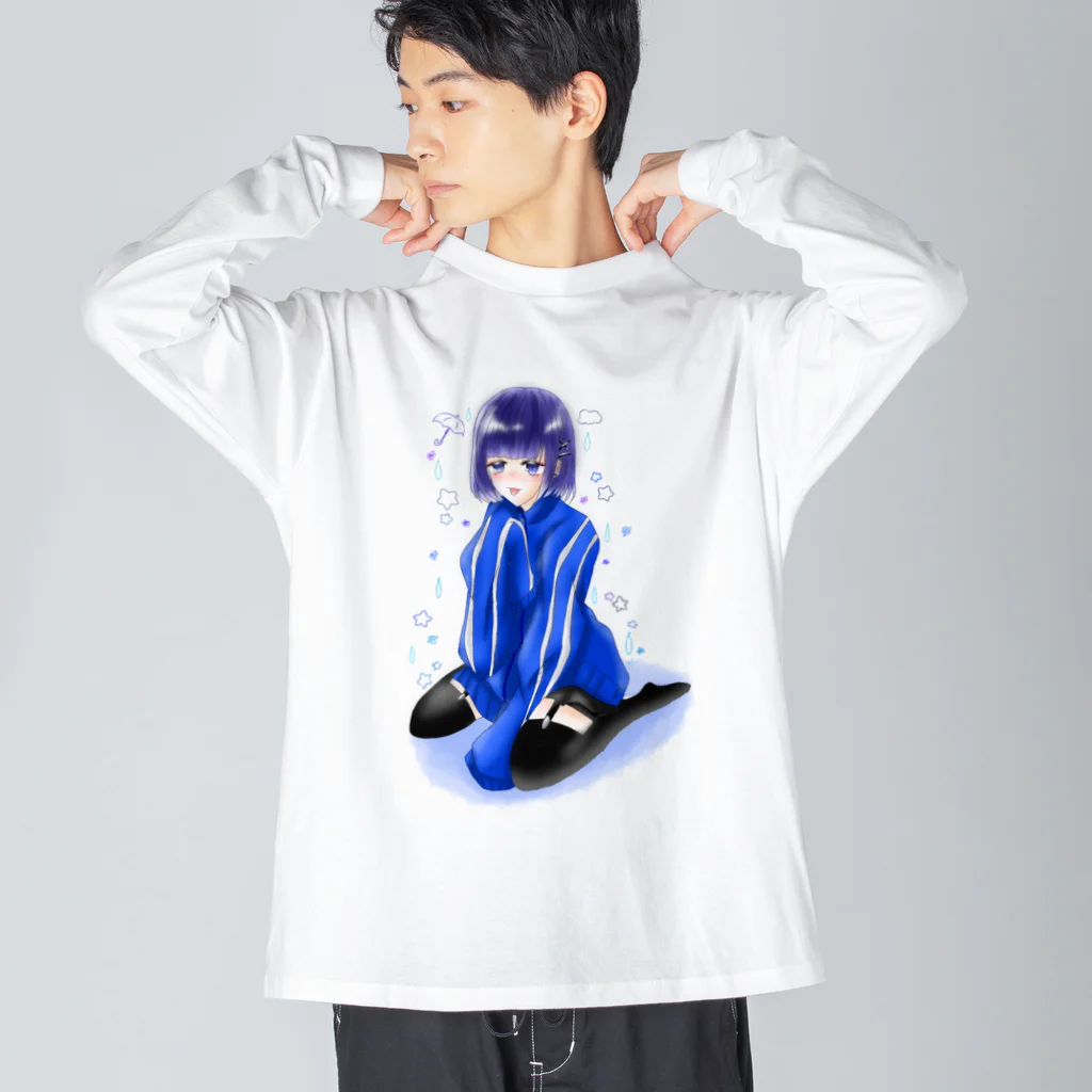 AQUAの涙の雨と星 地雷女子 Big Long Sleeve T-Shirt