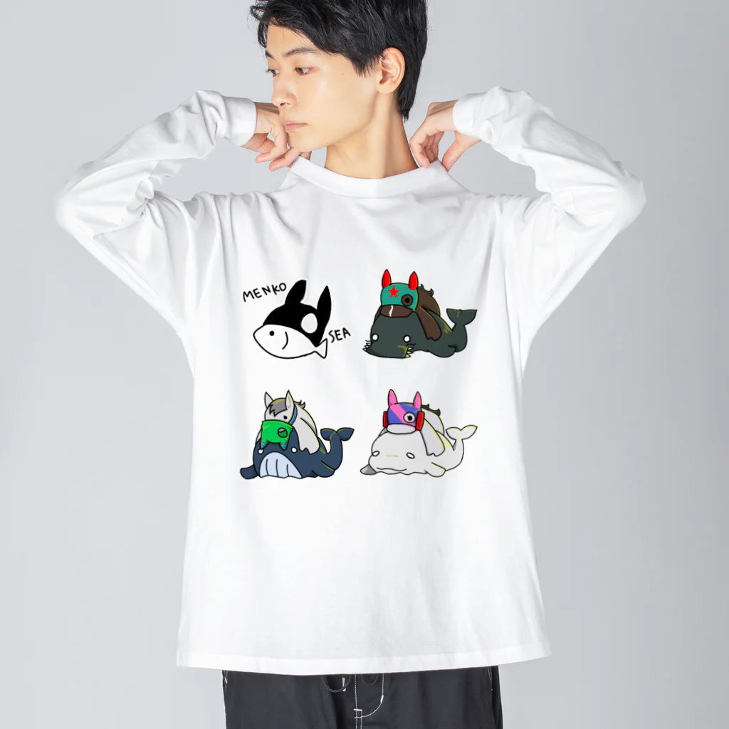 こび2号🐴のメンコSea 長袖。 Big Long Sleeve T-Shirt