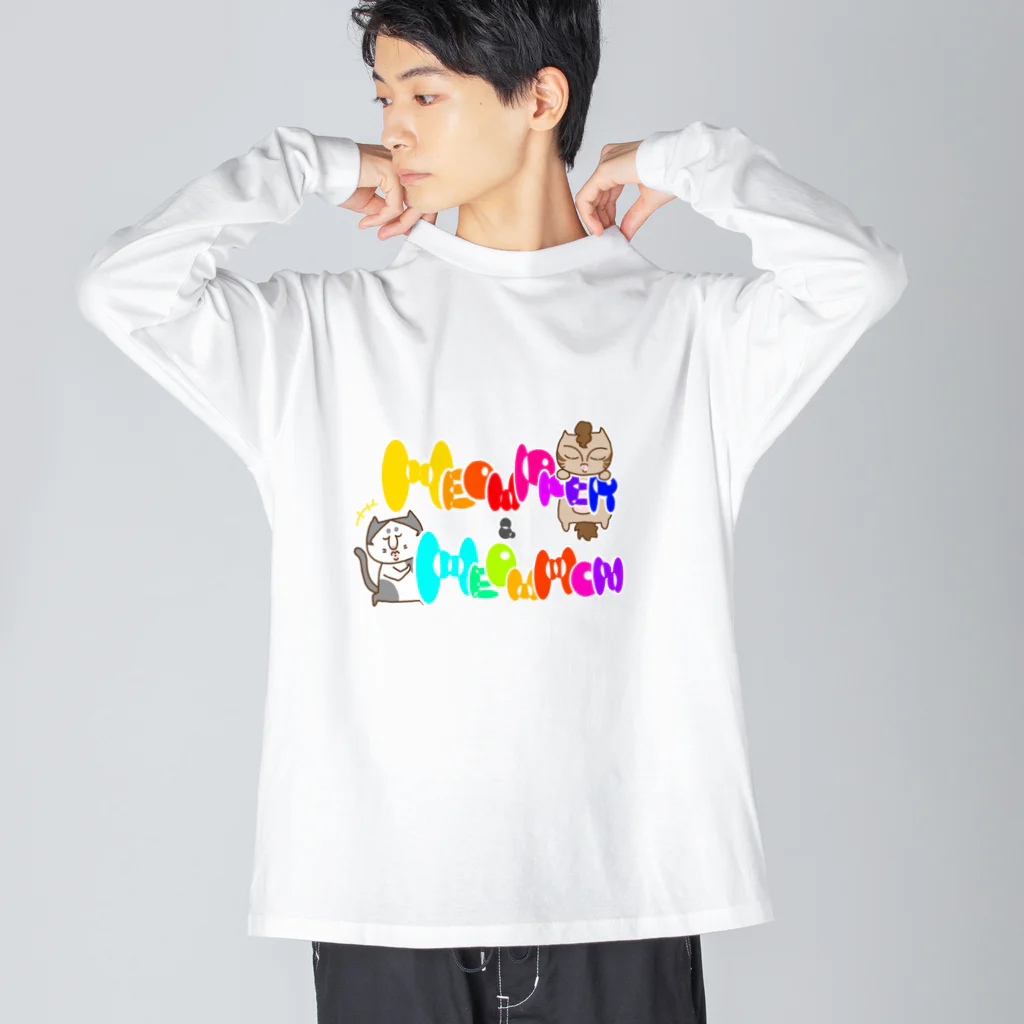 tiMo'sのお悟り猫姉妹【ロゴ】 Big Long Sleeve T-Shirt