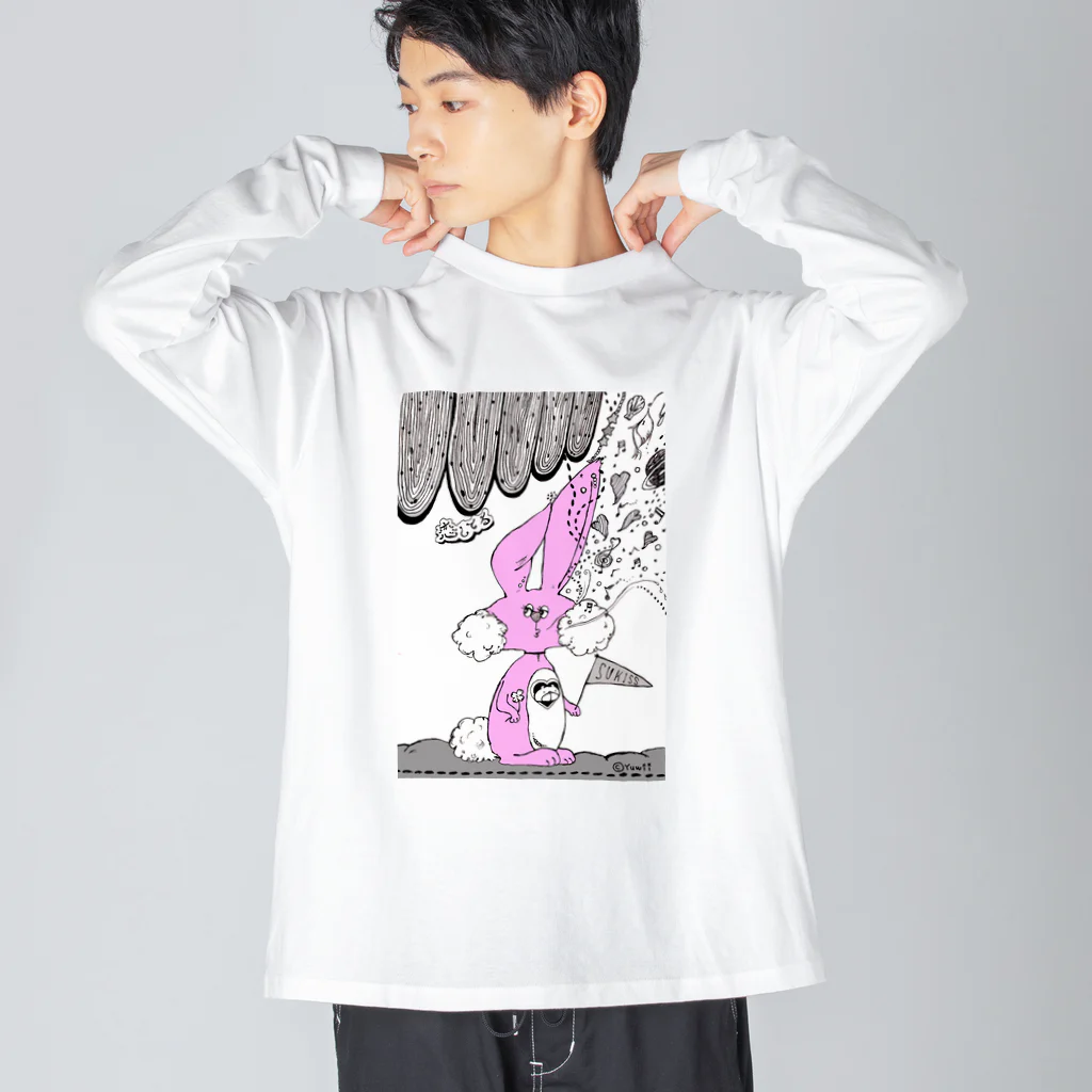 【Yuwiiの店】ゆぅぅぃーのウサ恋★恋してる　イラスト ビッグシルエットロングスリーブTシャツ