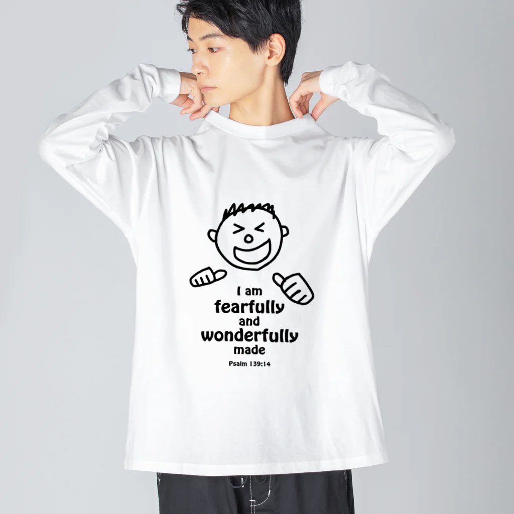 いさのわたしは神様の最高傑作！（絵柄：男の子） ビッグシルエットロングスリーブTシャツ