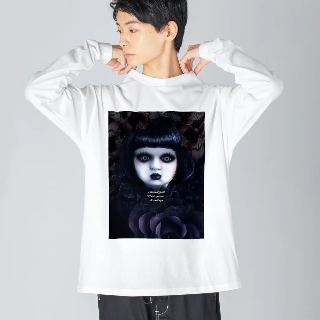 【ホラー専門店】ジルショップのDark Doll (縦長) ビッグシルエットロングスリーブTシャツ